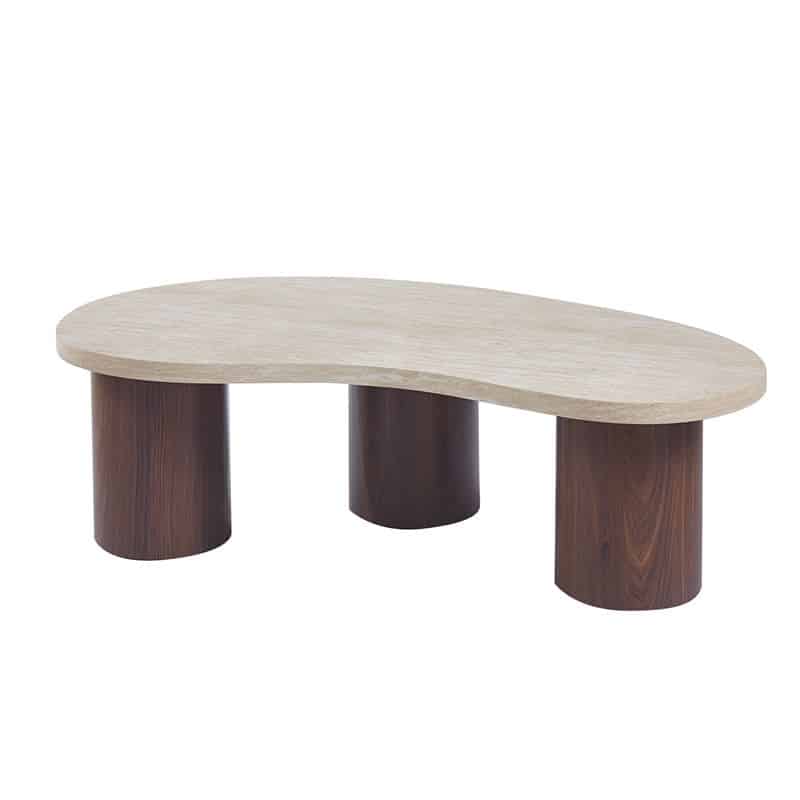 LAMBERT Τραπεζάκι Σαλονιού-Καθιστικού LAMBERT Τραπεζάκι Σαλονιού-Καθιστικού, ΜDF Απόχρωση Natural Stone-Καρυδί 130x70x40cm - Image 1