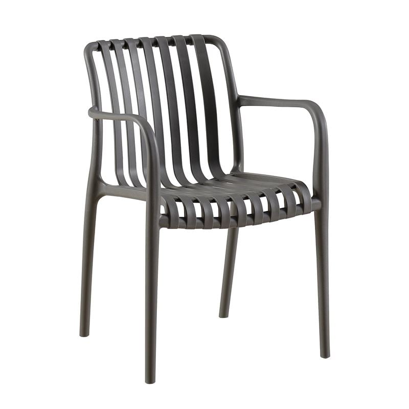 MODA-N Πολυθρόνα Στοιβαζόμενη PP MODA-N Πολυθρόνα Στοιβαζόμενη PP, Στοιβαζόμενη Απόχρωση Γκρι 56x57x81cm - Image 1