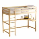 ΠΑΙΔΙΚΟ ΚΡΕΒΑΤΙ ΚΟΥΚΕΤΑ ΜΕ ΓΡΑΦΕΙΟ AKRON HM702.01 ΞΥΛΟ ΠΕΥΚΟΥ ΦΥΣΙΚΟ-ΣΤΡΩΜΑ 90x190εκ