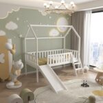 ΠΑΙΔΙΚΟ ΚΡΕΒΑΤΙ τ.MONTESSORI ΜΕ ΤΣΟΥΛΗΘΡΑ PHYLLIS HM701.03 ΞΥΛΟ ΠΕΥΚΟΥ ΛΕΥΚΟ ΓΙΑ 90x190εκ - Image 2