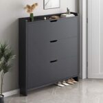 Παπουτσοθήκη MDF - Melamine Απόχρωση Γκρι 80x17x115cm