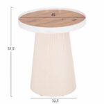 ΣΕΤ 2ΤΜΧ ΤΡΑΠΕΖΙΑ ΣΑΛΟΝΙΟΥ DUNCAN HM21082 MDF ΚΡΕΜ ΚΑΙ ΚΕΡΑΜΙΚΟ TOP Φ80εκ & Φ45εκ - Image 3