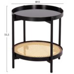 ΣΕΤ 2ΤΜΧ ΤΡΑΠΕΖΙΑ ΣΑΛΟΝΙΟΥ SEITZ HM21086 ΜΕΤΑΛΛΟ-ΣΥΝΘΕΤΙΚΟ RATTAN Φ80εκ & Φ50εκ - Image 3