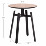 ΣΕΤ 2ΤΜΧ ΤΡΑΠΕΖΙΑ ΣΑΛΟΝΙΟΥ NORTON HM21088 MDF-ΜΕΤΑΛΛΟ Φ80εκ & Φ45εκ - Image 3