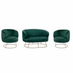 ΣΕΤ ΣΑΛΟΝΙ 3ΤΜΧ ARIEN HM11051.03 ΚΥΠΑΡΙΣΣΙ ΒΕΛΟΥΔΟ-ΧΡΥΣΗ ΒΑΣΗ