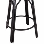 ΣΚΑΜΠΟ ΜΠΑΡ ΑΛΟΥΜΙΝΙΟΥ ΜΕΣΑΙΟΥ ΥΨΟΥΣ CHINO HM6286.02 BAMBOO LOOK & TEXTILENE ΜΑΥΡΟ 43x43x65Υεκ - Image 6