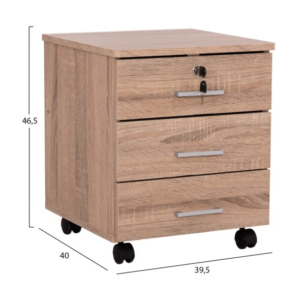ΣΥΡΤΑΡΙΕΡΑ ΓΡΑΦΕΙΟΥ HAYDEN HM2282.02 ΣΕ SONAMA ΧΡΩΜΑ 39.5x40x46.5Υεκ - Image 2