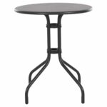 ΤΡΑΠΕΖΙ ΕΞ.ΧΩΡΟΥ ΣΤΡΟΓΓΥΛΟ LINO HM5973.01 ΜΕΤΑΛΛΙΚΟ ΓΚΡΙ Φ60x70Υεκ. - Image 3