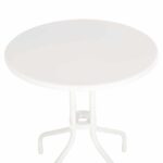 ΤΡΑΠΕΖΙ ΕΞ.ΧΩΡΟΥ ΣΤΡΟΓΓΥΛΟ LINO HM5973.02 ΜΕΤΑΛΛΙΚΟ ΛΕΥΚΟ Φ60x70Υεκ. - Image 4