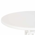 ΤΡΑΠΕΖΙ ΕΞ.ΧΩΡΟΥ ΣΤΡΟΓΓΥΛΟ LINO HM5973.02 ΜΕΤΑΛΛΙΚΟ ΛΕΥΚΟ Φ60x70Υεκ. - Image 5