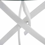 ΤΡΑΠΕΖΙ ΚΟΥΖΙΝΑΣ ΣΤΡΟΓΓΥΛΟ ΜΕΤΑΛ. JAFARU ΛΕΥΚΟ-ΓΥΑΛΙ ΑΣΦΑΛΕΙΑΣ Φ90X75Yεκ.HM8499.03 - Image 3