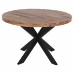 ΤΡΑΠΕΖΙ ΣΤΡΟΓΓΥΛΟ MONTANA SUPERIOR HM9903 4εκ.ΠΑΧΟΣ ΜΑΣΙΦ ΞΥΛΟ ΑΚΑΚΙΑΣ Φ120Χ77Υεκ - Image 3