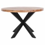 ΤΡΑΠΕΖΙ ΣΤΡΟΓΓΥΛΟ MONTANA SUPERIOR HM9903 4εκ.ΠΑΧΟΣ ΜΑΣΙΦ ΞΥΛΟ ΑΚΑΚΙΑΣ Φ120Χ77Υεκ - Image 4