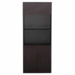 ΒΙΒΛΙΟΘΗΚΗ ΓΡΑΦΕΙΟΥ ΕΠΑΓΓΕΛΜΑΤΙΚΗ ROSEWOOD HM2089 ΜΕΛΑΜΙΝΗ ΓΚΡΙ-WENGE 80Χ40Χ200Υεκ. - Image 3