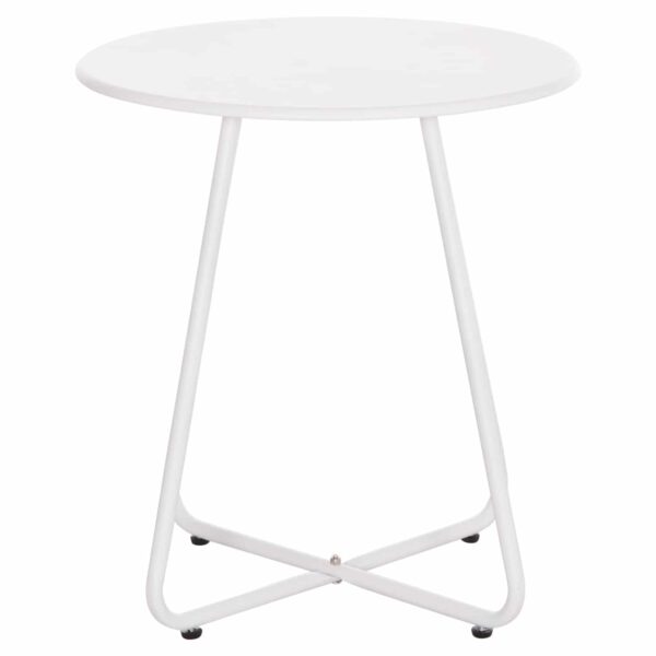 ΒΟΗΘΗΤΙΚΟ ΤΡΑΠΕΖΑΚΙ ΜΕΤΑΛΛΙΚΟ ΣΤΡΟΓΓΥΛΟ SAMMON HM6271.02 ΛΕΥΚΟ Φ45x50Υεκ - Image 4