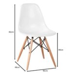 ART Wood Καρέκλα Τραπεζαρίας – Κουζίνας, Πόδια Οξιά, Κάθισμα PP Άσπρο - Πλήρως K/D 46x49x82cm - Image 3