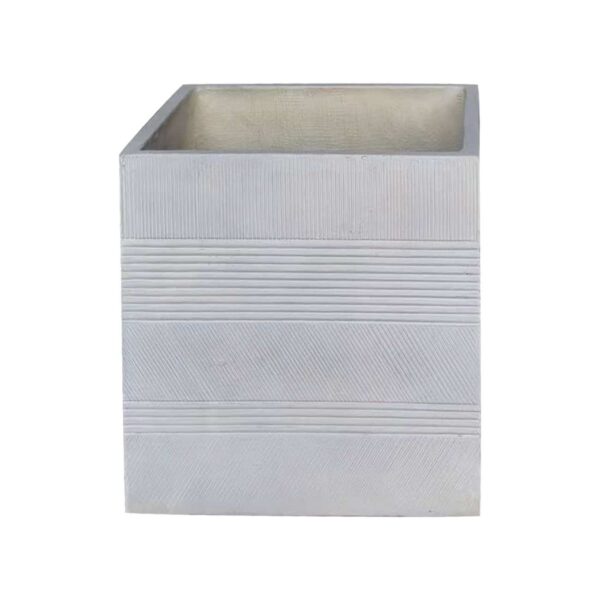 FLOWER POT-11 Σαγρέ Απόχρωση Beige 35x35x35cm - Image 2