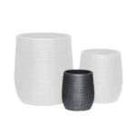 FLOWER POT-16 Φ23x26cm, Cement Απόχρωση Anthracite Φ23x26cm - Image 2