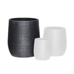FLOWER POT-16 Φ45x50cm, Cement Απόχρωση Anthracite Φ45x50cm - Image 2