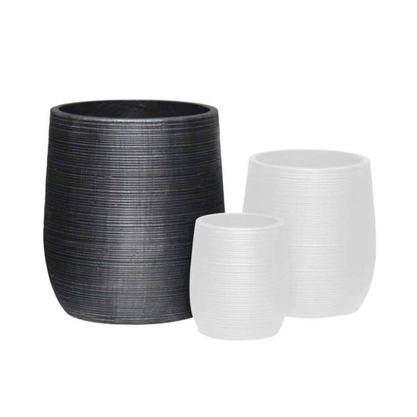 FLOWER POT-16 Φ45x50cm, Cement Απόχρωση Anthracite Φ45x50cm - Image 2
