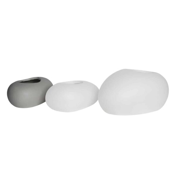 FLOWER POT-ROCK 40x30x19cm, Cement Απόχρωση White 40x30x19cm - Image 2