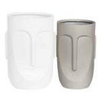 FLOWER POT-TOTEM Φ32x52cm, Cement Απόχρωση Sand Φ32x52cm - Image 2