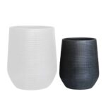 FLOWER POT-17 Φ45x50cm, Cement Απόχρωση Anthracite Φ45x50cm - Image 2