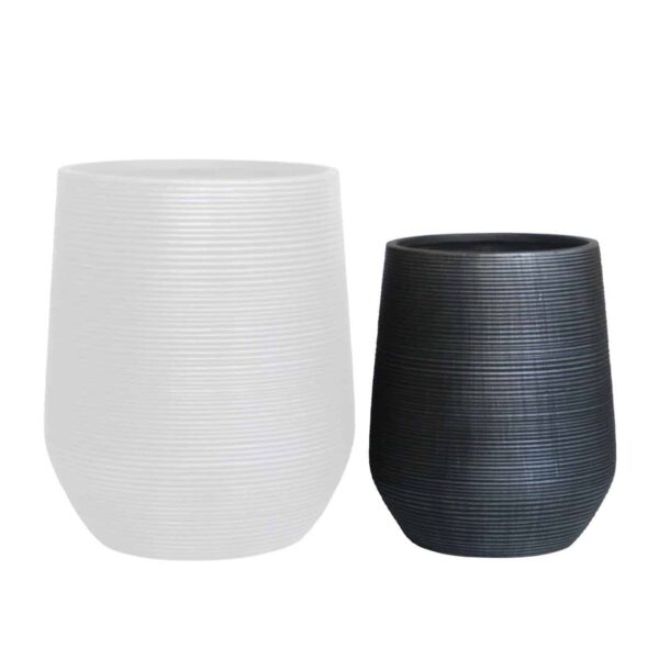 FLOWER POT-17 Φ45x50cm, Cement Απόχρωση Anthracite Φ45x50cm - Image 2