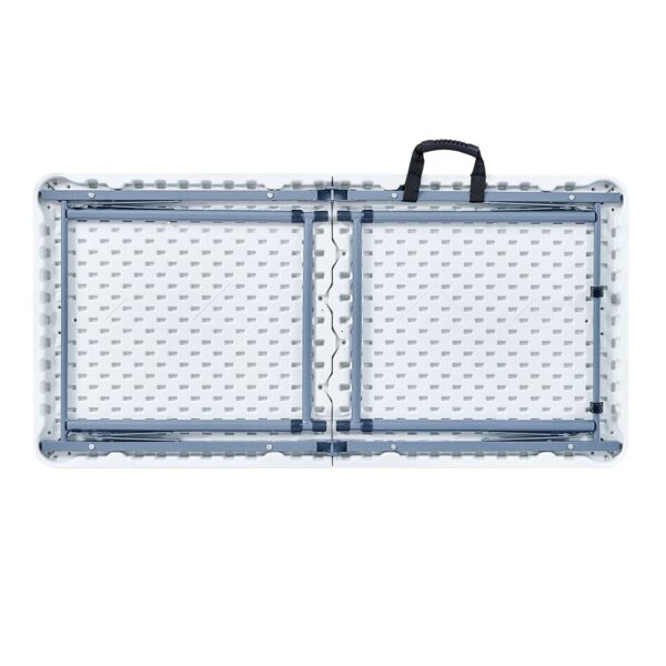 BLOW-R Τραπέζι Catering Πτυσσόμενο (Βαλίτσα) - Ρυθμ/νο Ύψος, Μέταλλο Γκρι, HDPE Άσπρο 122x60cm H.56/73cm - Image 3