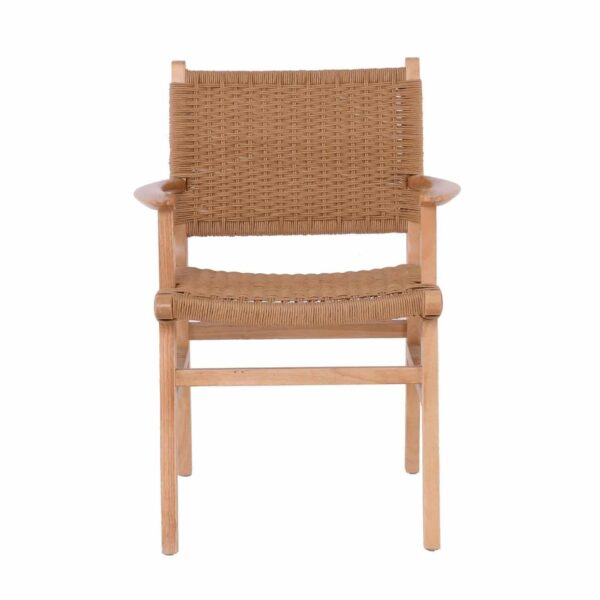 COMO Πολυθρόνα Τραπεζαρίας Φυσικό, Κάθισμα Paper Rope 63x59x86cm - Image 5