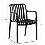 MODA-N Πολυθρόνα Στοιβαζόμενη PP, Στοιβαζόμενη Απόχρωση Μαύρο 56x57x81cm - Image 3