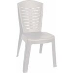 CLEO Καρέκλα Τραπεζαρίας Κήπου Στοιβαζόμενη, PP Απόχρωση Άσπρο 50x53x89cm - Image 2
