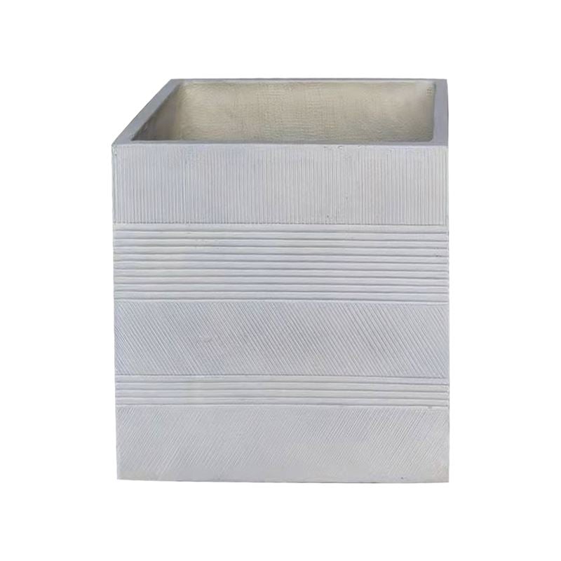 flower-pot-11-sagre-apochrosi-beige-enlarge FLOWER POT-11 Σαγρέ Απόχρωση Beige 35x35x35cm - Image 1