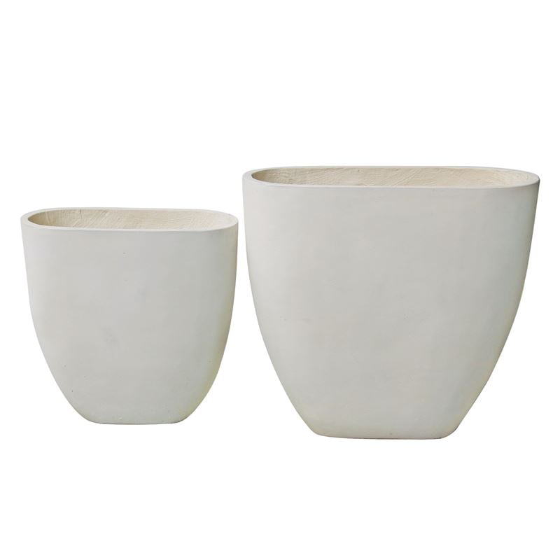 flower-pot-14-set-2-temachion-apochrosi-milk-white-enlarge FLOWER POT-14 Set 2 τεμαχίων Απόχρωση Milk White 56x27x56cm + 76x37x71cm - Image 1