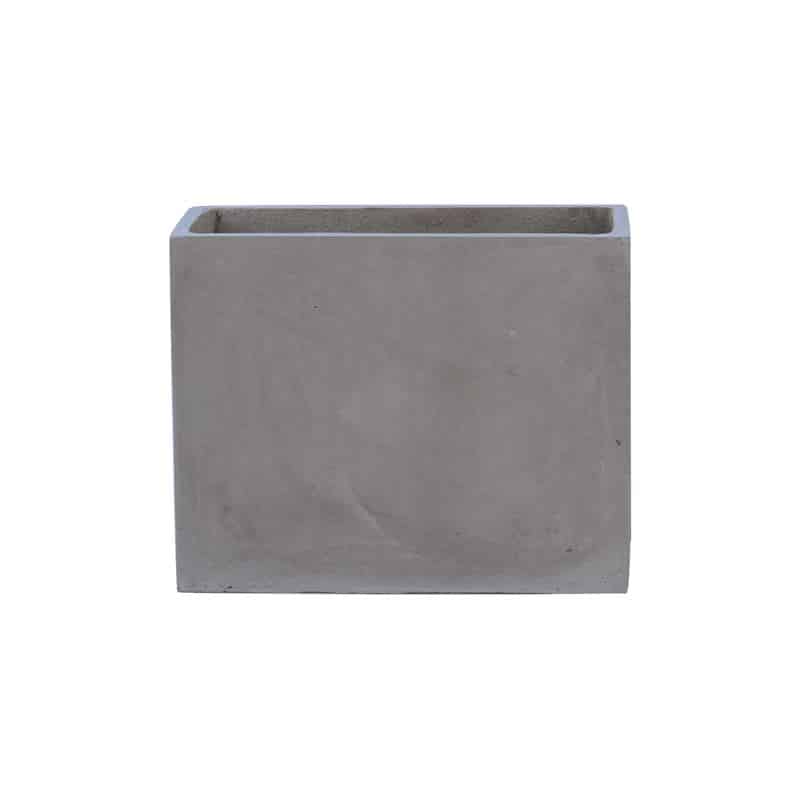 flower-pot-2-cement-grey-50x20x40cm-enlarge FLOWER POT-2 Cement Grey 50x20x40cm 50x20x40cm - Image 1
