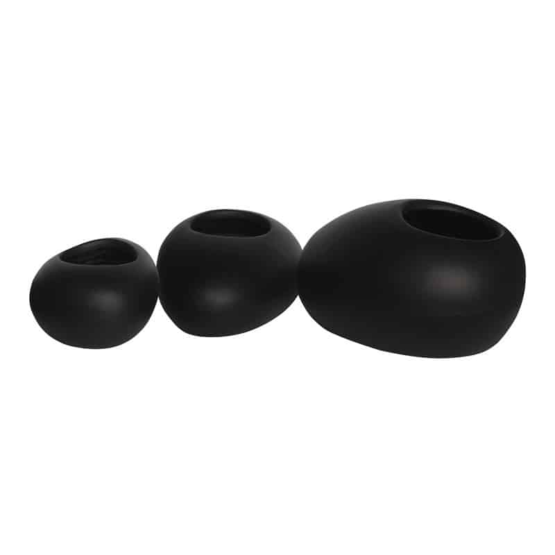flower-pot-rock-set-3-temachion-cement-apochrosi-black-enlarge FLOWER POT-ROCK Set 3 τεμαχίων, Cement Απόχρωση Black 40x30x19- 50x32x19- 56x43x29cm - Image 1