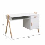 ΓΡΑΦΕΙΟ ΠΑΙΔΙΚΟ PASCHAL HM2496.03 ΜΕΛΑΜΙΝΗ-ΞΥΛΟ ΠΕΥΚΟΥ 120x55x75Υεκ - Image 3
