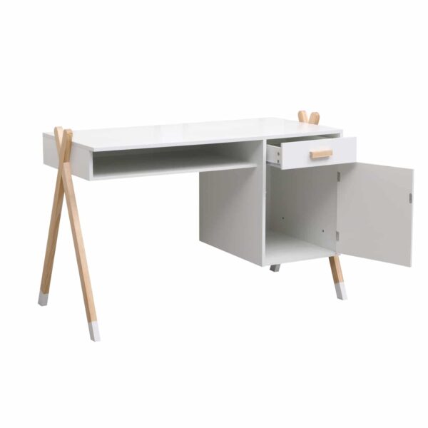 ΓΡΑΦΕΙΟ ΠΑΙΔΙΚΟ PASCHAL HM2496.03 ΜΕΛΑΜΙΝΗ-ΞΥΛΟ ΠΕΥΚΟΥ 120x55x75Υεκ - Image 5