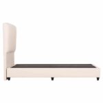 ΚΡEΒΑΤΙ ΔΙΠΛΟ LUTHER HM717 ΜΠΕΖ ΥΦΑΣΜΑ ΓΙΑ ΣΤΡΩΜΑ 160x200εκ. - Image 4