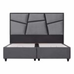 ΚΡEΒΑΤΙ ΜΕ ΑΠΟΘΗΚΕΥΤΙΚΟ ΧΩΡΟ IRIDA HM718 ΓΚΡΙ ΒΕΛΟΥΔΟ ΓΙΑ ΣΤΡΩΜΑ 160x200εκ. - Image 4