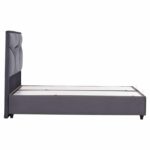 ΚΡEΒΑΤΙ ΜΕ ΑΠΟΘΗΚΕΥΤΙΚΟ ΧΩΡΟ IRIDA HM718 ΓΚΡΙ ΒΕΛΟΥΔΟ ΓΙΑ ΣΤΡΩΜΑ 160x200εκ. - Image 5