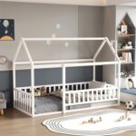 ΚΡΕΒΑΤΙ ΠΑΙΔΙΚΟ ΜΕ ΚΑΓΚΕΛΟ HOUSER HM706.03 τ.MONTESSORI ΞΥΛΟ ΠΕΥΚΟ ΛΕΥΚΟ-190x90εκ - Image 2