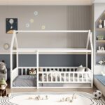 ΚΡΕΒΑΤΙ ΠΑΙΔΙΚΟ ΜΕ ΚΑΓΚΕΛΟ HOUSER HM706.03 τ.MONTESSORI ΞΥΛΟ ΠΕΥΚΟ ΛΕΥΚΟ-190x90εκ - Image 4