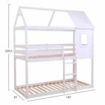 ΠΑΙΔΙΚΗ ΚΟΥΚΕΤΑ ΣΠΙΤΑΚΙ  τ.MONTESSORI HOOD HM705.03 ΞΥΛΟ ΠΕΥΚΟΥ ΣΕ ΛΕΥΚΟ-ΣΤΡΩΜΑΤΑ 190x90εκ - Image 3