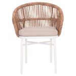 ΠΟΛΥΘΡΟΝΑ ΑΛΟΥΜΙΝΙΟΥ ORIN HM6265.02 ΛΕΥΚΗ-P.E.RATTAN ΦΥΣΙΚΟ-ΜΠΕΖ ΜΑΞΙΛΑΡΙΑ 58x61x75Υ - Image 3