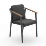 ΠΟΛΥΘΡΟΝΑ ΑΛΟΥΜΙΝΙΟΥ SENTI HM6204.01 ΣΚΕΛΕΤΟΣ & OLEFIN ΣΚΟΥΡΟ ΓΚΡΙ 60x55.5x90Υεκ