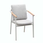 ΠΟΛΥΘΡΟΝΑ ΑΛΟΥΜΙΝΙΟΥ SENTI HM6204.02 ΣΚΕΛΕΤΟΣ ΚΡΕΜ & OLEFIN ΜΠΕΖ 60x55.5x90Υεκ