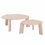 ΣΕΤ 2ΤΜΧ ΤΡΑΠΕΖΙΑ ΣΑΛΟΝΙΟΥ EQUIL HM9943.01 MDF ΜΕ ΜΕΛΑΜΙΝΗ-ΦΥΣΙΚΟ 66x66εκ + 87x87εκ