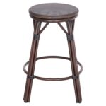 ΣΚΑΜΠΟ ΑΛΟΥΜΙΝΙΟΥ ΜΕΣ.ΥΨΟΥΣ CHINO HM6286.01 BAMBOO LOOK & TEXTILENE ΚΑΦΕ 43x43x65Υεκ - Image 3