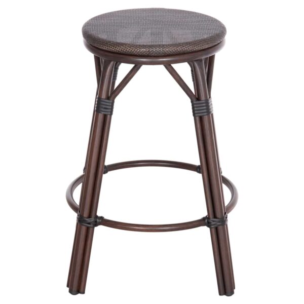 ΣΚΑΜΠΟ ΑΛΟΥΜΙΝΙΟΥ ΜΕΣ.ΥΨΟΥΣ CHINO HM6286.01 BAMBOO LOOK & TEXTILENE ΚΑΦΕ 43x43x65Υεκ - Image 3